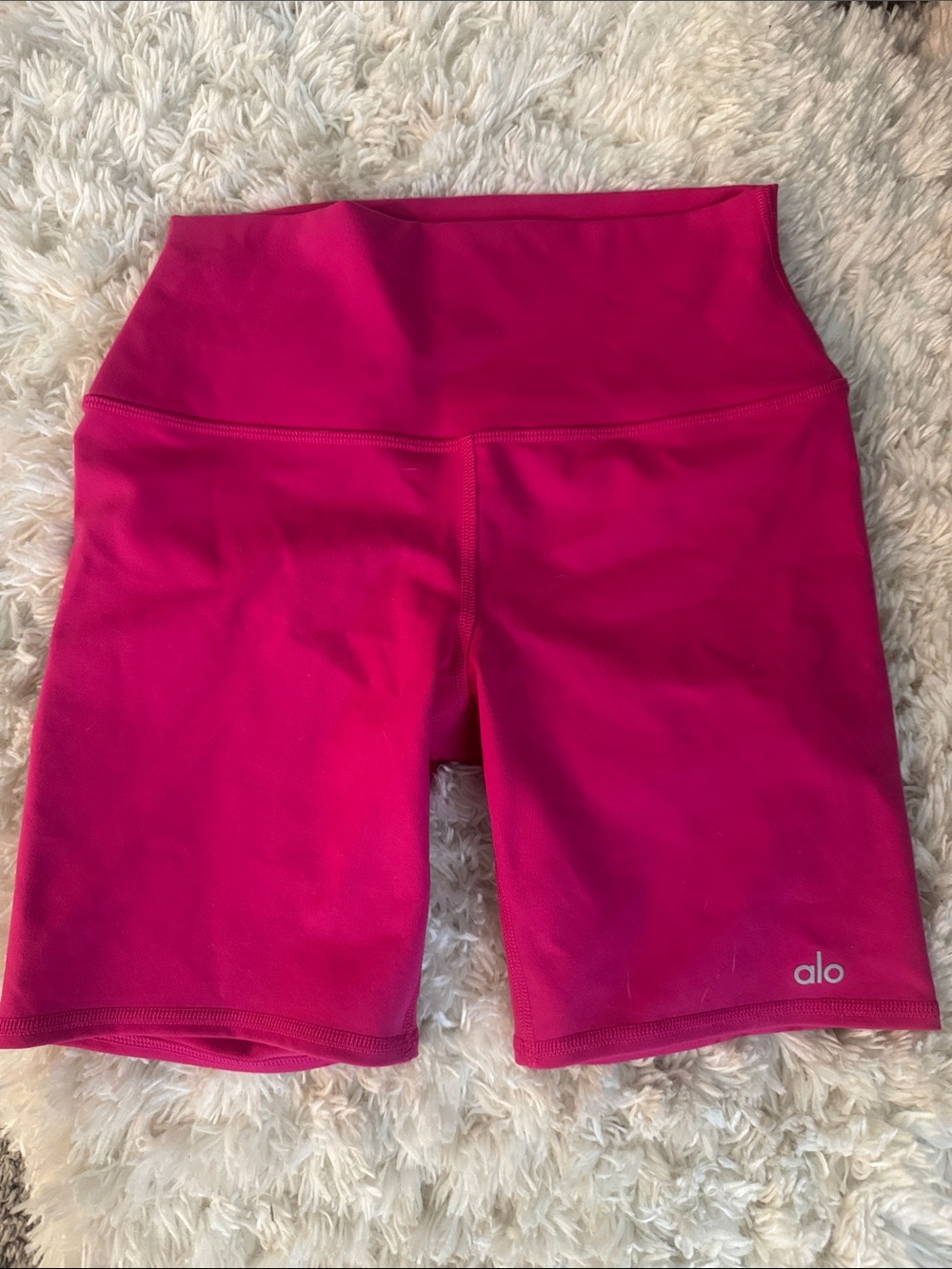 ALO Yoga Fuchsia High-Rise Bike Shorts